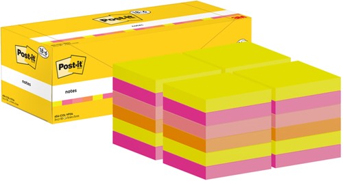 Memoblok 3M Post-it 654-COL 76x76mm kleur ass 24 Stuk-3