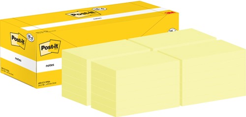 Memoblok 3M Post-it 655-CY 76x127mm geel 24 Stuk-3