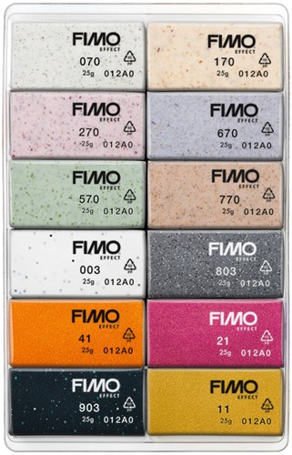 Klei Fimo effect colour pak à 12 Boho kleuren-2