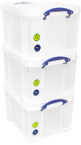 Opbergbox Really Useful 35l pak 3 doz tr wt 1 Stuk