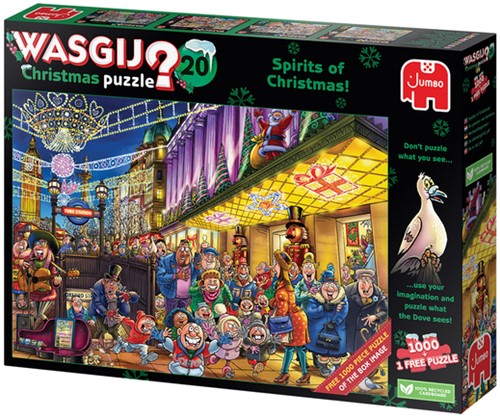 Puzzel Wasgij Christmas 20 - De Geesten 2x1000st 1 Stuk-2