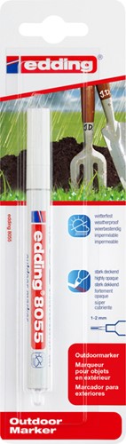 Viltstift edding 8055 outdoor 1-2mm blist1 wit 1 Stuk