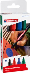 Viltstift edding 330 schuin 1.5-5mm assorti blister à 4 stuks