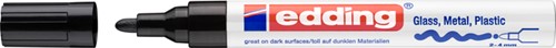Paintmarker edding 750 oliebasis 2-4mm crea zwart 1 Stuk
