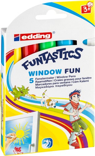 Krijtstift edding 16-5 Funtastics window fun 5x 5 Stuk
