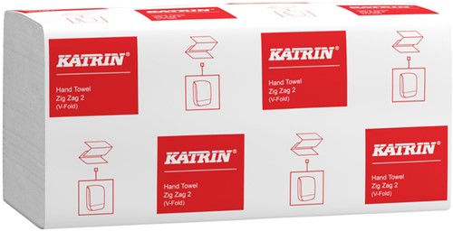 Handdoek Katrin z-vouw 2-laags 244x230mm 20x200 vel wit 35588
