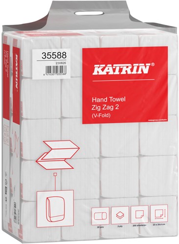 Handdoek Katrin 2laags 244x230mm wit 20 Stuk-2