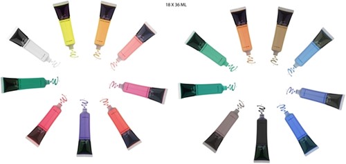 Acrylverf Nassau fine art doos a 18 tubes a 36ml 18 Tube-1