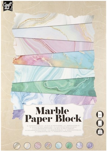 Hobbykarton CraftID A4 175gr marmer 16 vel 16 Vel-2