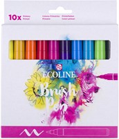 Brushpen Talens Ecoline set 10 stuks primair 10 Stuk-3