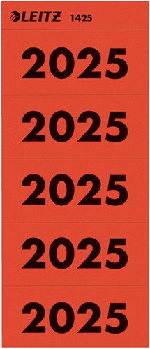 Rugetiket Leitz 2025 rood 100 stuks 100 Stuk