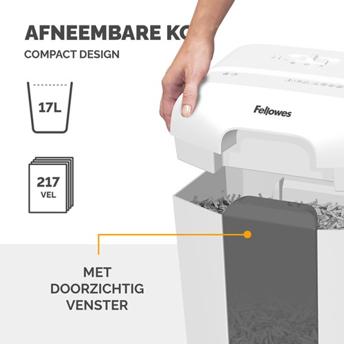 Papiervernietiger Fellowes Powershred LX50 snippers 4x37mm wit-1