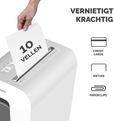 Papiervernietiger Fellowes LX65 4x40mm wit 1 Stuk-2