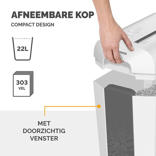 Papiervernietiger Fellowes LX65 4x40mm wit 1 Stuk-1