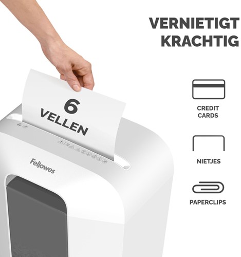 Papiervernietiger Fellowes LX25 4x37mm wit 1 Stuk-2
