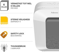 Papiervernietiger Fellowes LX25 4x37mm wit 1 Stuk-3