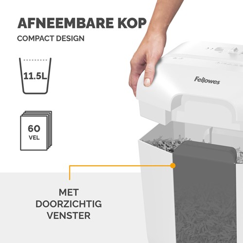 Papiervernietiger Fellowes Powershred LX25 snippers 4x37mm wit-1