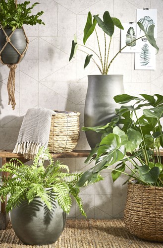 Plantenmand Mica Avalon zeegras rond 31x30cm lichtbruin-3