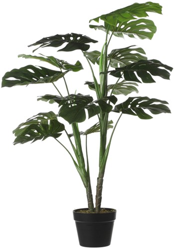 Kunstplant Mica Monstera in plastic pot 1 Stuk