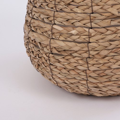 Plantenmand Mica Avalon zeegras rond 26x26cm lichtbruin-3