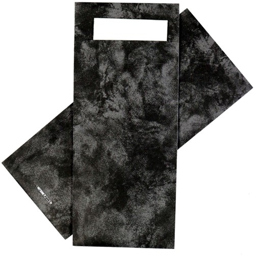 Bestekzakje IEZZY 190x85mm zwart gemarmerd 500 Stuk