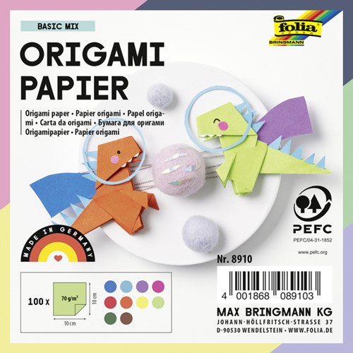Origami papier Folia 20x20cm tr 42gr 500vel 10kl 500 Vel