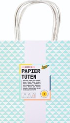 Tas handvat Folia kraftpap 115gr 18x21x8 3dessins 3 Stuk