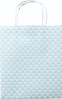 Tas met handvat Folia kraftpapier 115gr 18x21x8cm wit set à 3 dessins-3