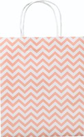 Tas met handvat Folia kraftpapier 115gr 18x21x8cm wit set à 3 dessins-1