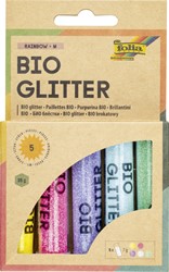 Glitterpoeder Bio Folia Rainbow 7gr 5 kleuren 5 Tube