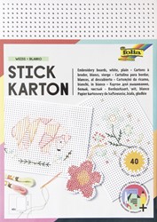 Borduurkaarten Folia 17.5 x x24.5cm 300gr 40v wit 40 Vel