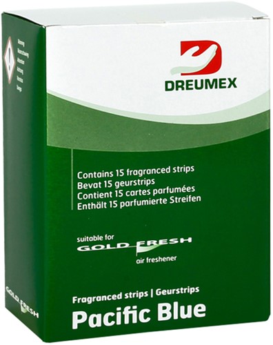 Luchtverfrisser Dreumex Gold Fresh Pacific Blue 15 strips-2