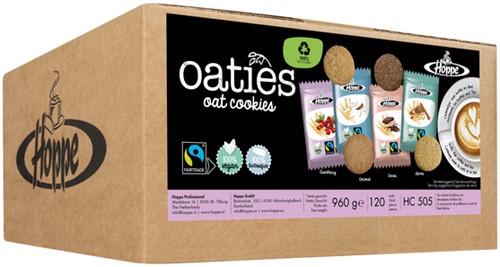 Haverkoek Hoppe Oaties fairtrade koekjesmix 120 Stuk