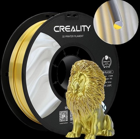 3D Filament Creality PLA 1.75mm Silk Goud Zlvr 1kg 1 Stuk