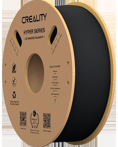 3D Filament Creality Hyper PLA 1.75mm zwart 1kg 1 Stuk