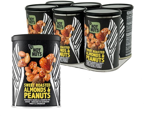 Pinda's NoyNuts gesuik en gebrand amand blik 135gr 135 Gram