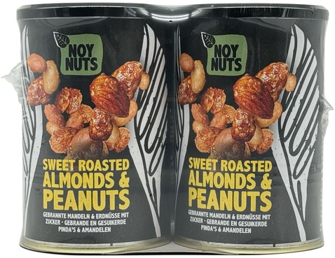 Pinda's NoyNuts gesuik en gebrand amand blik 135gr 135 Gram-3