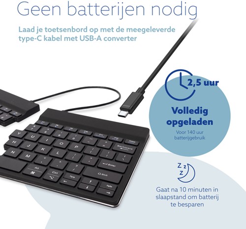 Toetsenbord R-Go Split Break QWERTY WL zw 1 Stuk-2