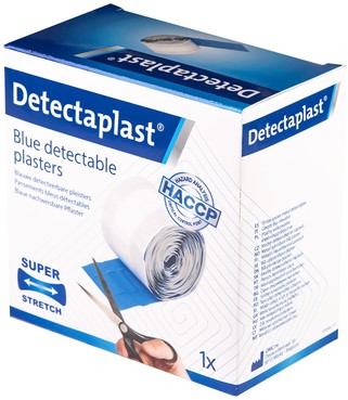 Elastische bl textielpleister Detectaplast 6cmx5m 1 Rol