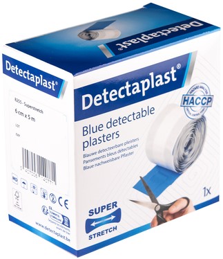 Elastische bl textielpleister Detectaplast 6cmx5m 1 Rol-3