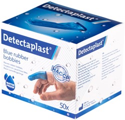 Vingerlingen Detectaplast rubber blauw 50 Stuk