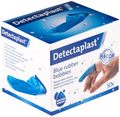 Vingerlingen Detectaplast rubber blauw 50 Stuk-3