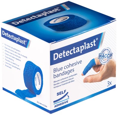 Snelpleister blauw Detectaplast 2.5cmx4.5m 3 Stuk-3