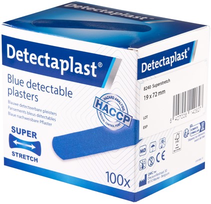 Elastische bl textielpleister Detectaplast 19x72mm 100 Stuk