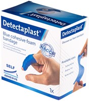 Foamverband blauw Detectaplast 6cmx4.5m 1 Stuk