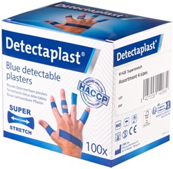 Elastische bl textielpleister Detectaplast assorti 100 Stuk