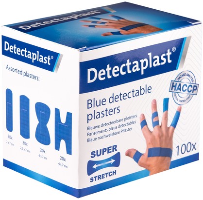 Elastische bl textielpleister Detectaplast assorti 100 Stuk-3