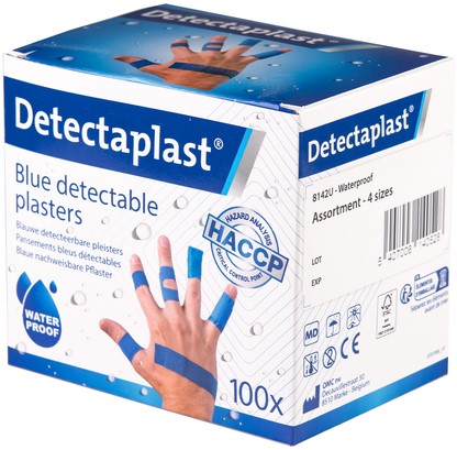 Waterafstotende bl pleister Detectaplast assorti 100 Stuk
