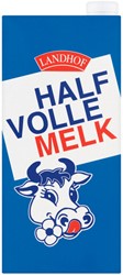 Melk Landhof halfvol houdbaar pak 1 liter 1 Liter