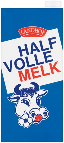 Melk Landhof halfvol houdbaar pak 1 liter 1 Liter
